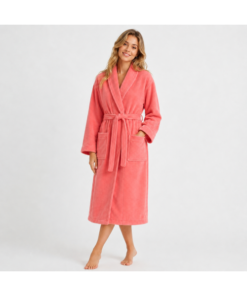 Blush Pink Premium Terry Bathrobe for Men & Women 450 GSM